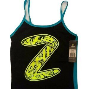Zumba Womens tank XS Top Black lets Glow hiking